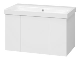 Подвесная тумба под раковину Misty Лира 80см белый